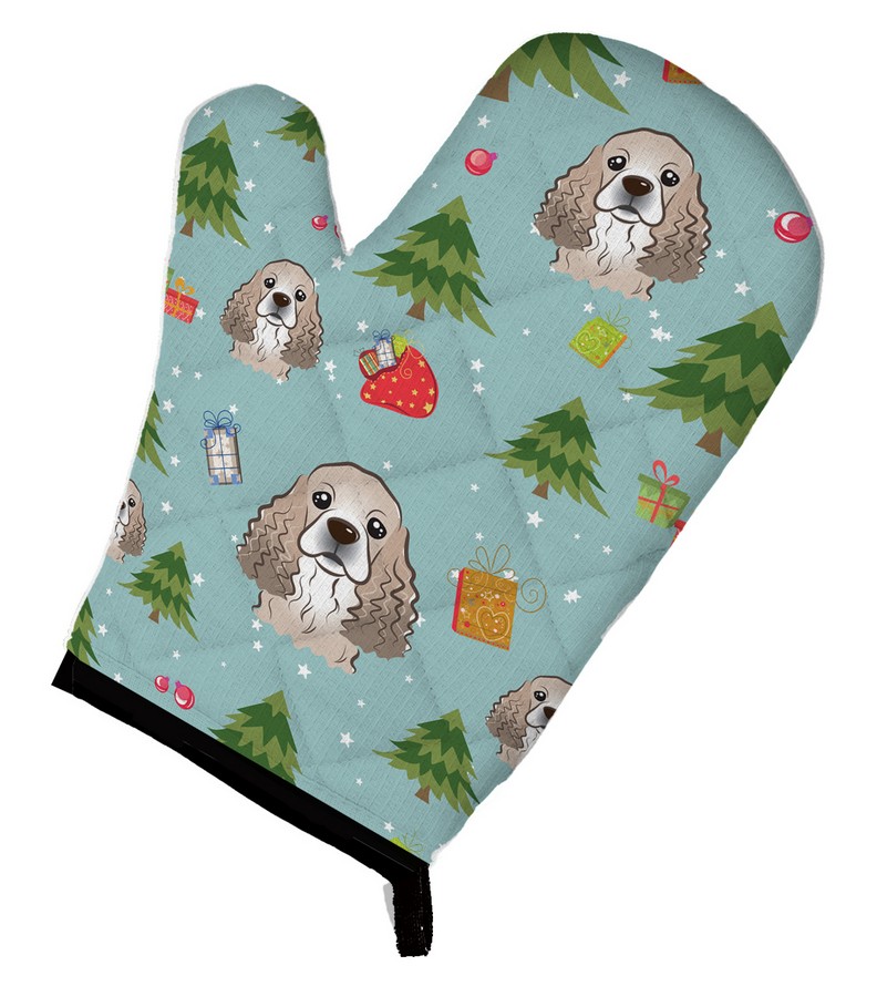 Picture of Carolines Treasures BB5005OVMT Christmas Cocker Spaniel Oven Mitt