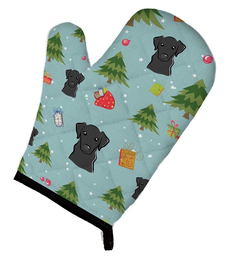 Picture of Carolines Treasures BB5024OVMT Christmas Black Labrador Oven Mitt