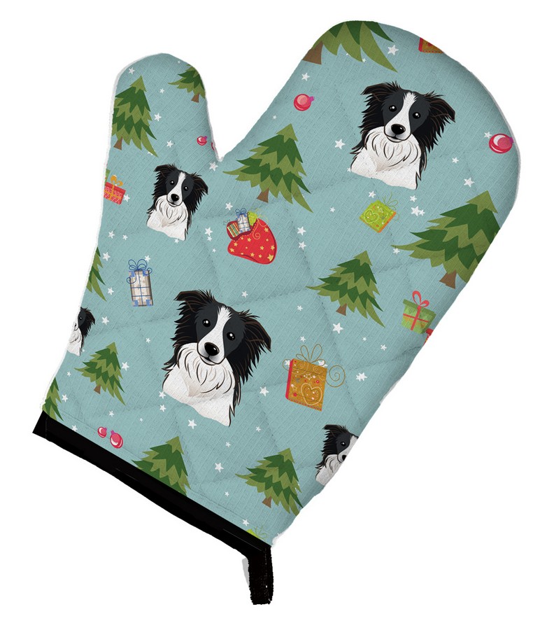 Picture of Carolines Treasures BB5030OVMT Christmas Border Collie Oven Mitt