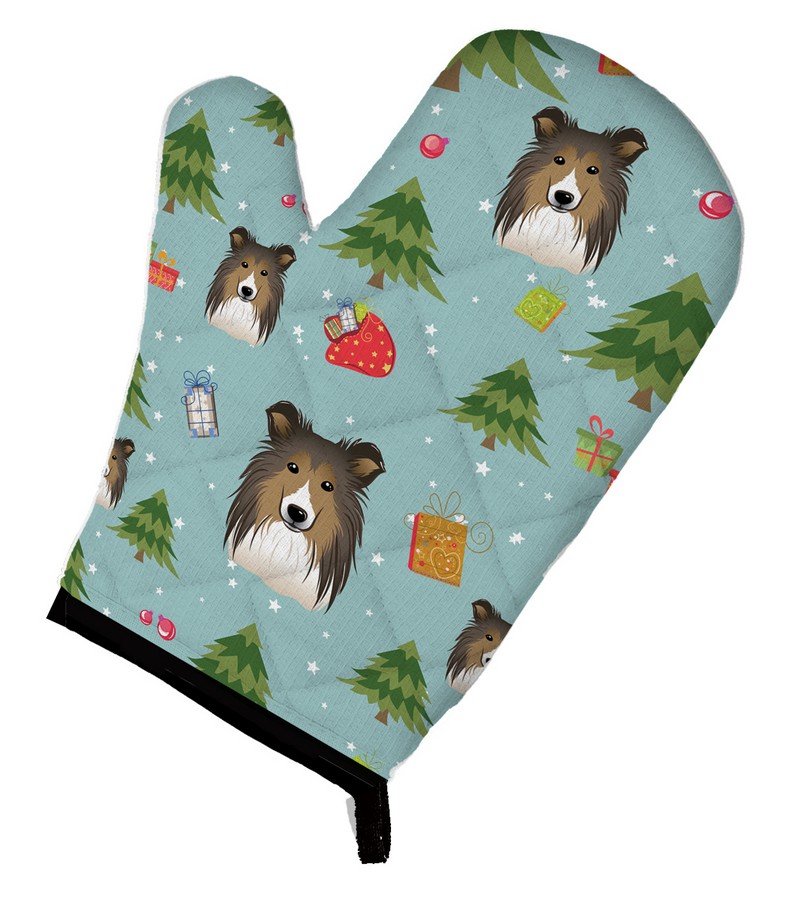 Picture of Carolines Treasures BB5031OVMT Christmas Sheltie Oven Mitt