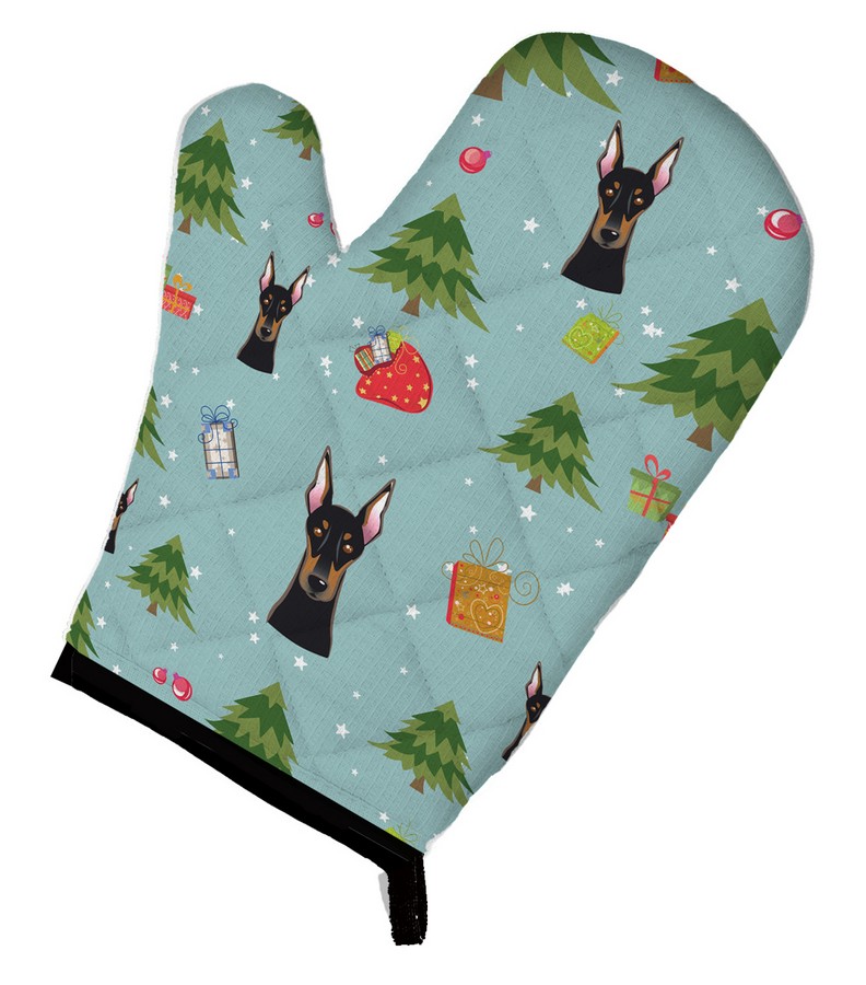 Picture of Carolines Treasures BB5034OVMT Christmas Doberman Pinscher Oven Mitt