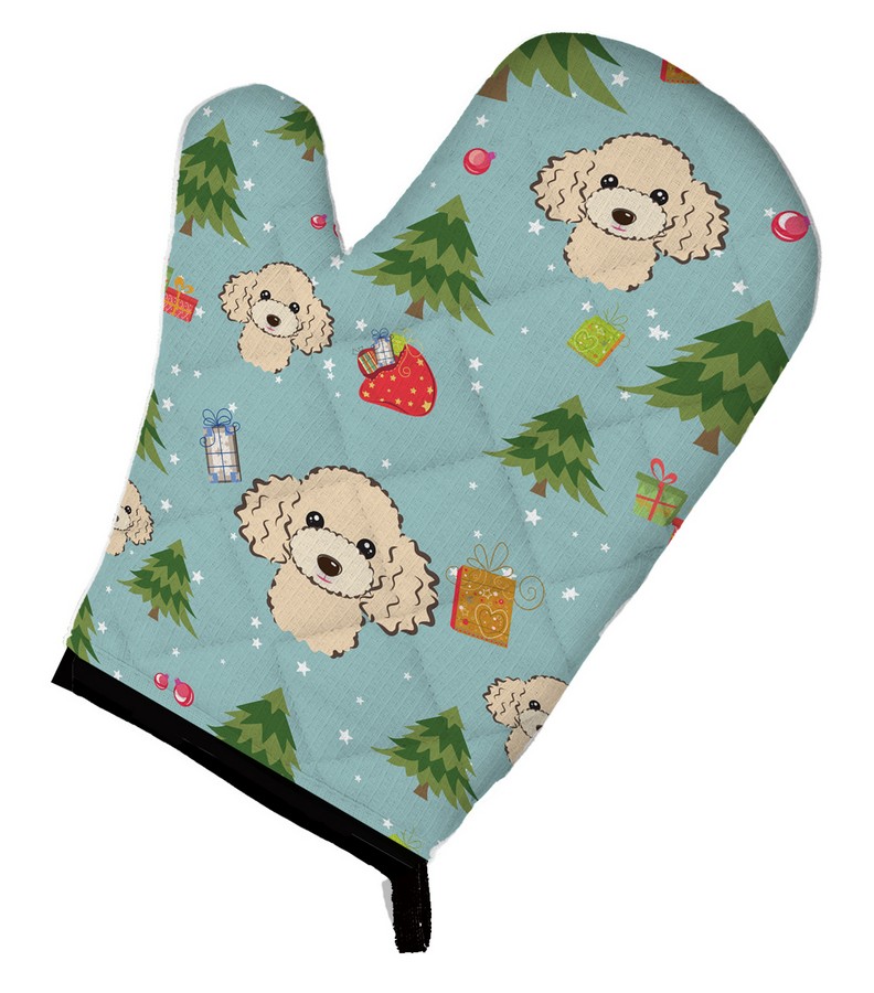 Picture of Carolines Treasures BB5047OVMT Christmas Buff Poodle Oven Mitt