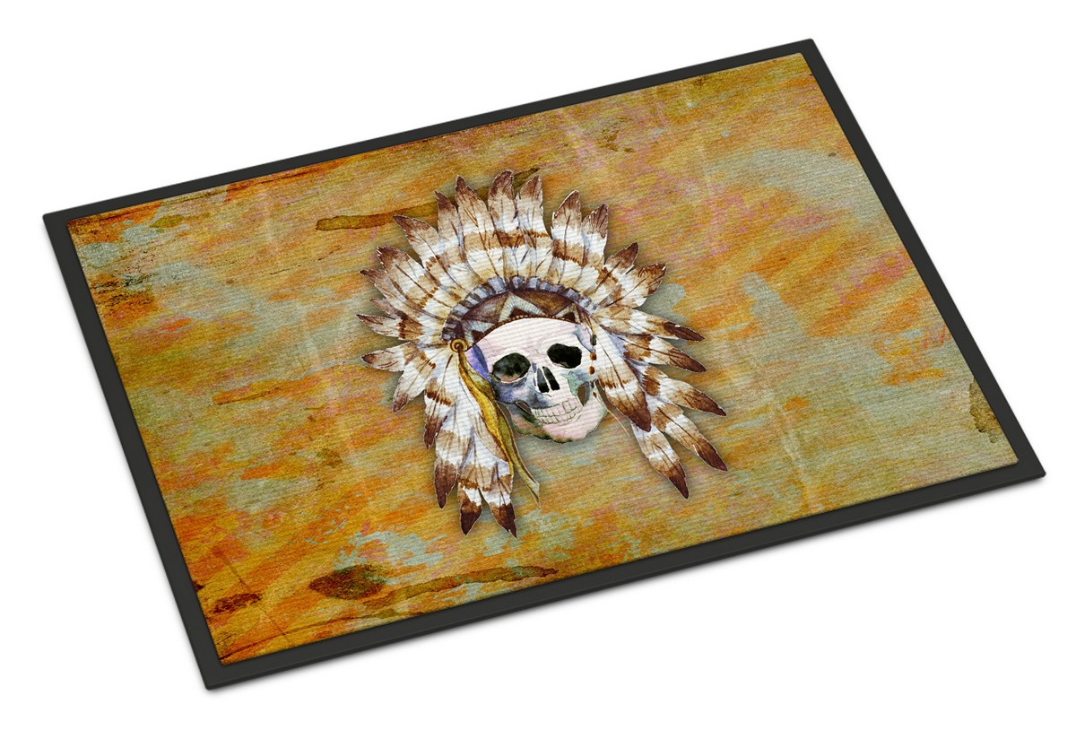 BB5121JMAT Day of the Dead Indian Skull Indoor or Outdoor Mat, 24 x 36 in.
