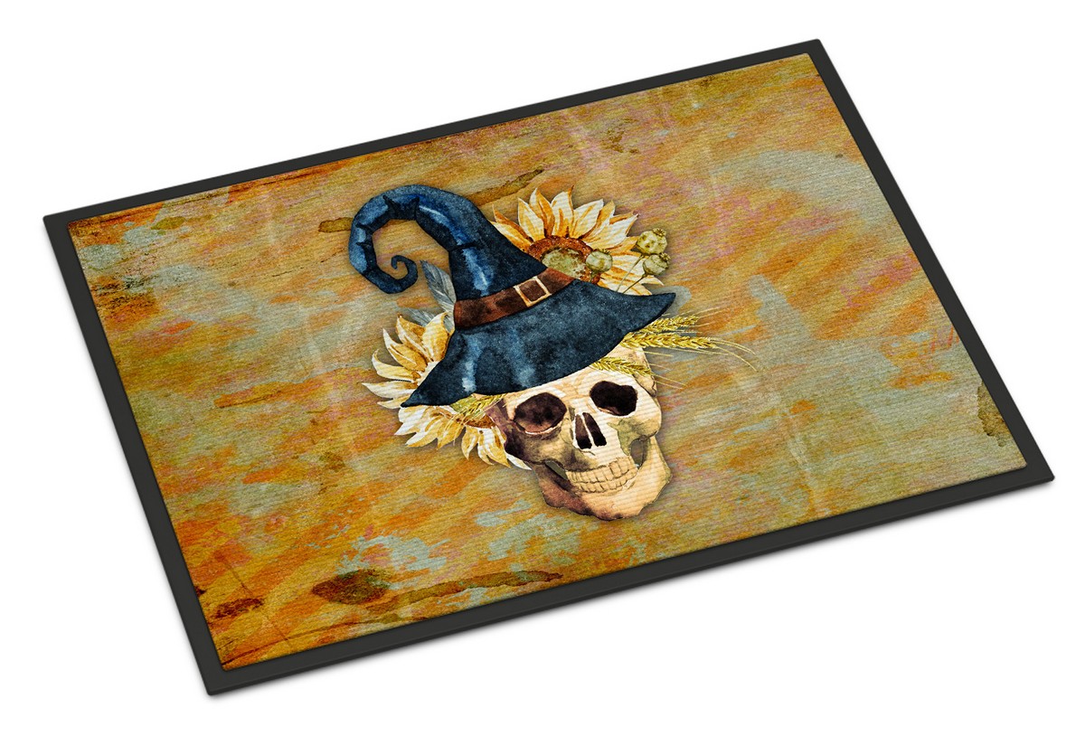 BB5126JMAT Day of the Dead Witch Skull Indoor or Outdoor Mat, 24 x 36 in.