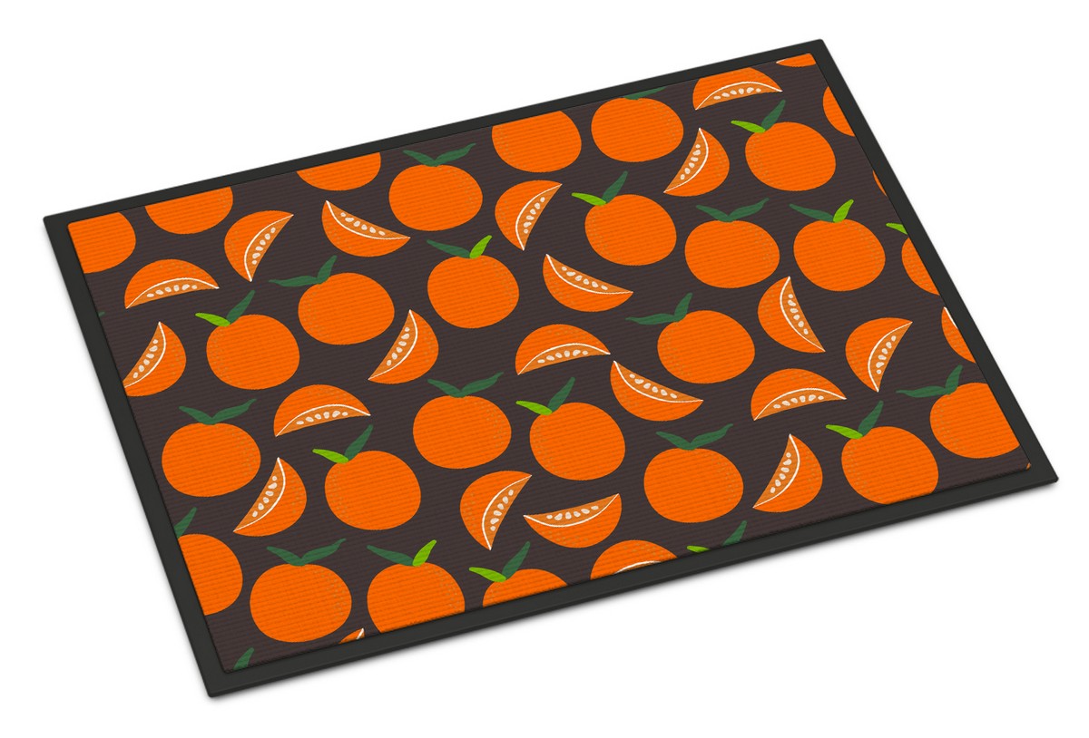Orange on Grey Indoor or Outdoor Mat - 24 x 36 in.