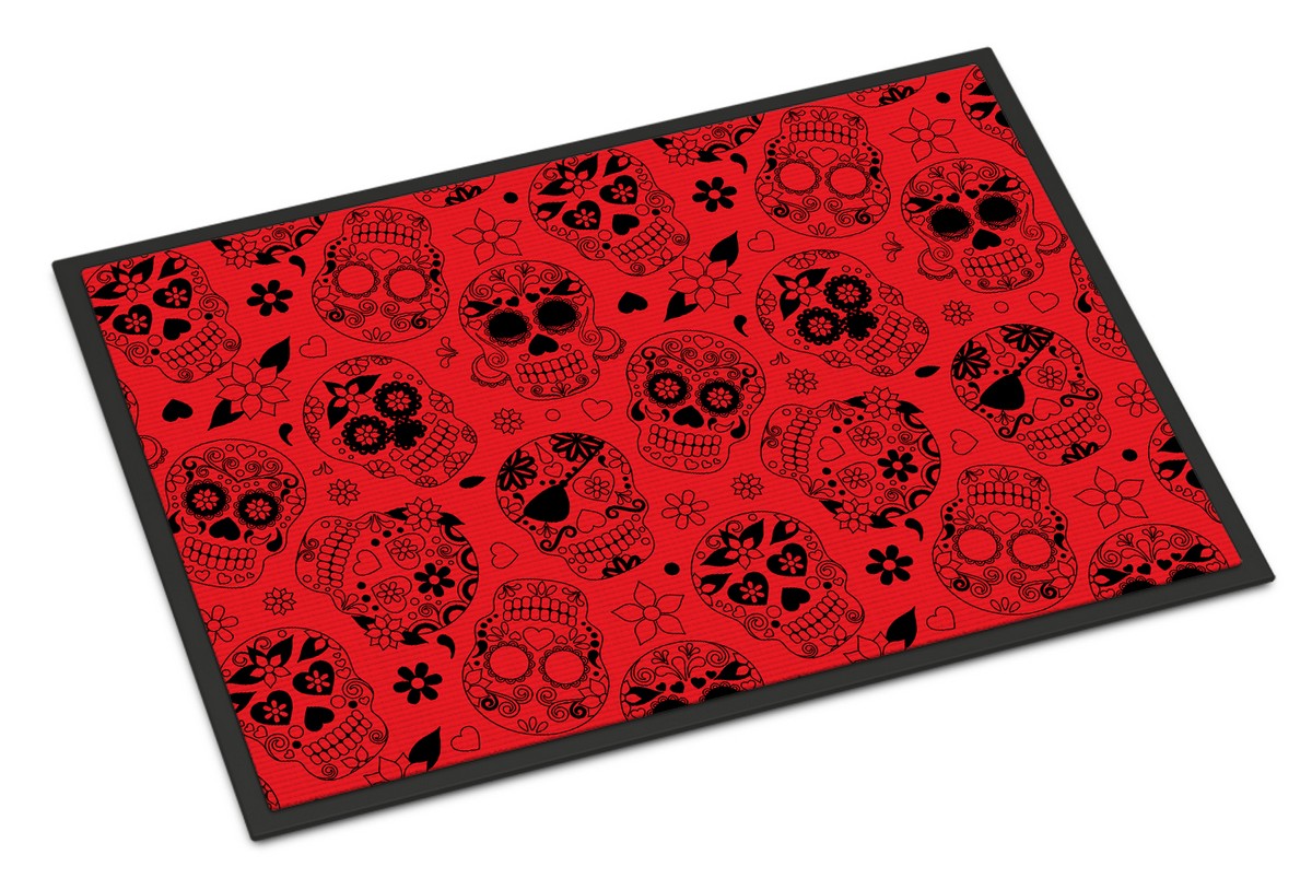 BB5119MAT Day of the Dead Orange Indoor or Outdoor Mat, 18 x 27 in.
