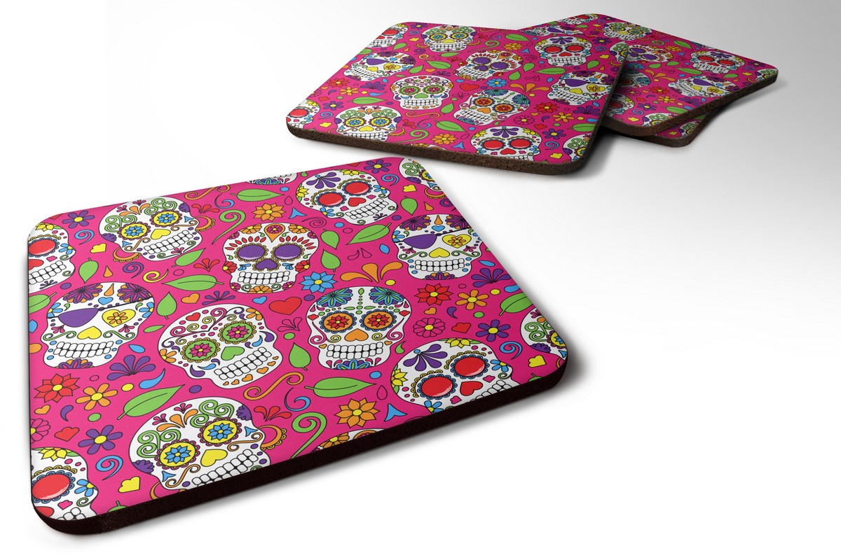 Day of the Dead Pink Foam Coaster