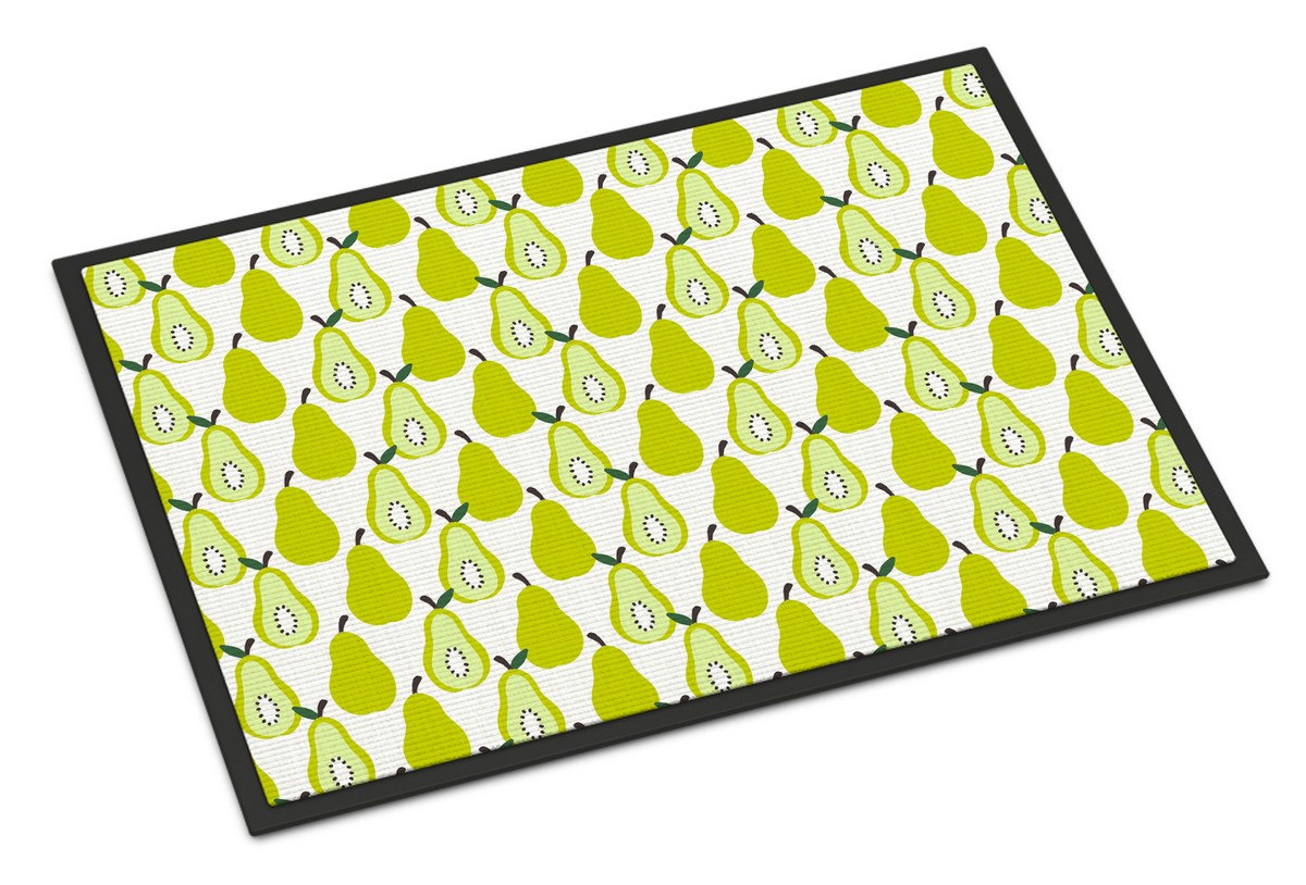 BB5147MAT Pears on White Indoor or Outdoor Mat, 18 x 27 in.