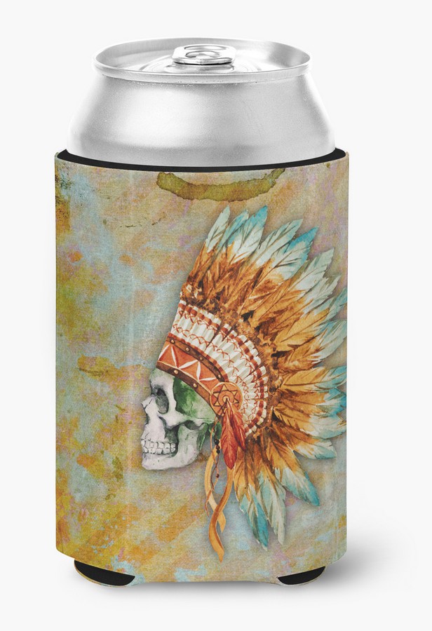 Day of the Dead Indian Skull Can or Bottle Hugger
