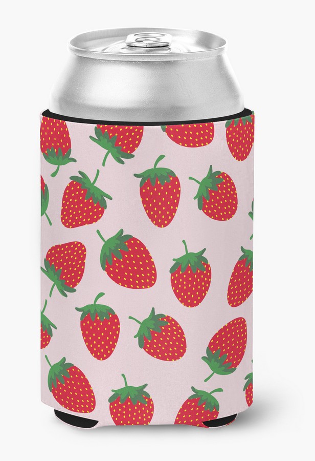 BB5146CC Strawberries on Pink Can or Bottle Hugger
