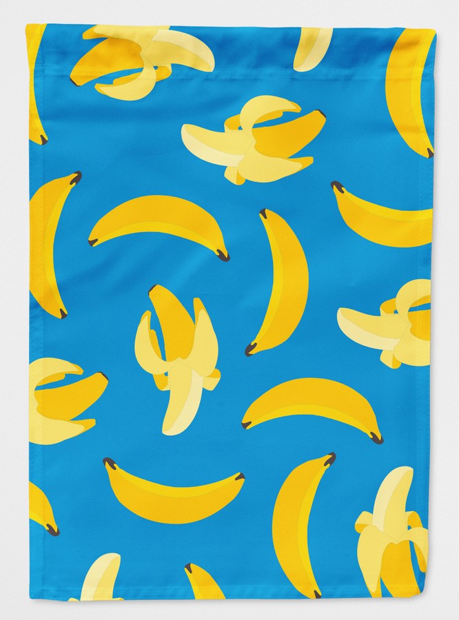 BB5149GF Bananas on Blue Flag Garden Size