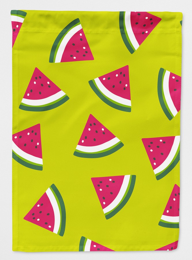 BB5151GF Watermelon on Lime Green Flag Garden Size