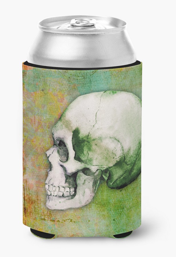 BB5122CC Day of the Dead Green Skull Can or Bottle Hugger