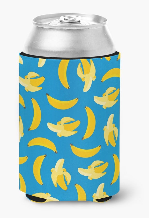 BB5149CC Bananas on Blue Can or Bottle Hugger