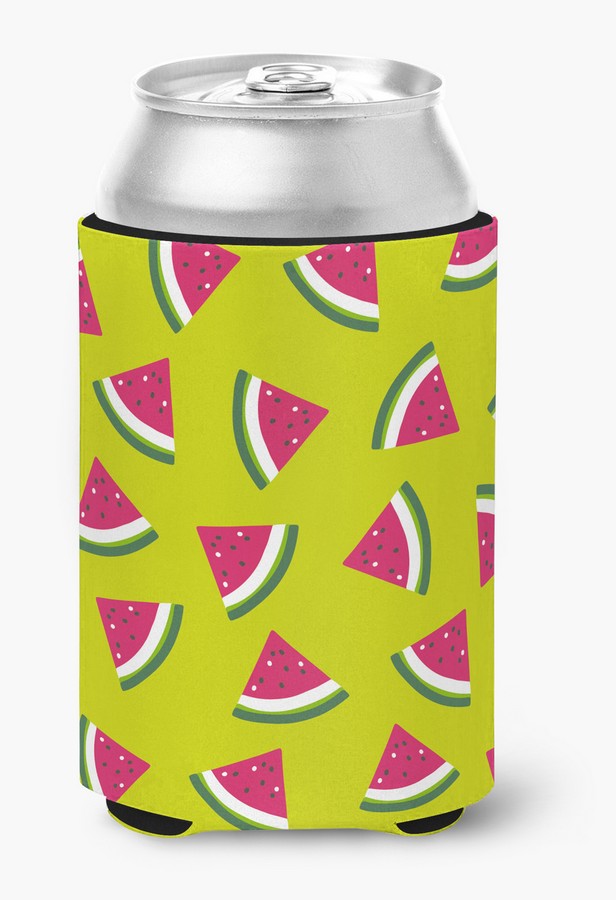 Watermelon on Lime Green Can or Bottle Hugger