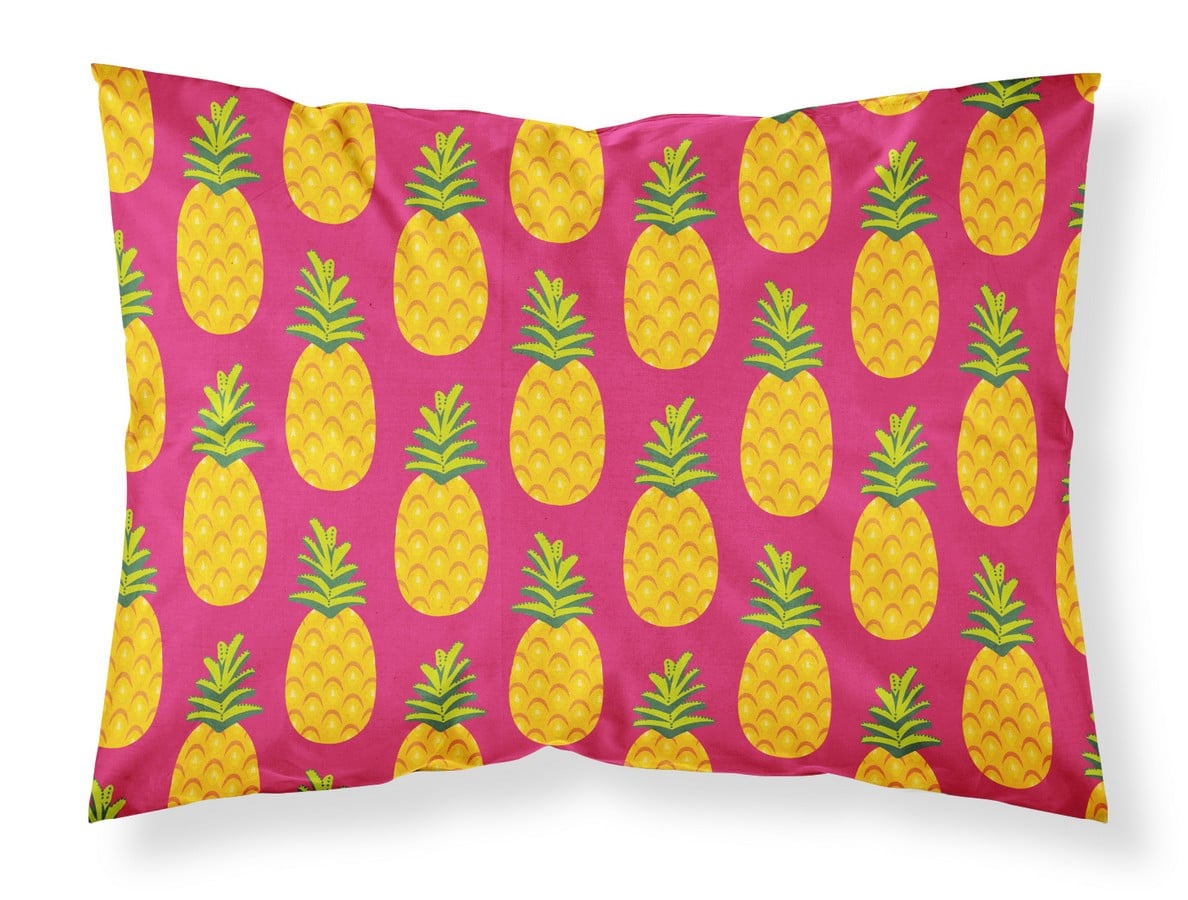 BB5136PILLOWCASE Pineapples on Pink Fabric Standard Pillowcase
