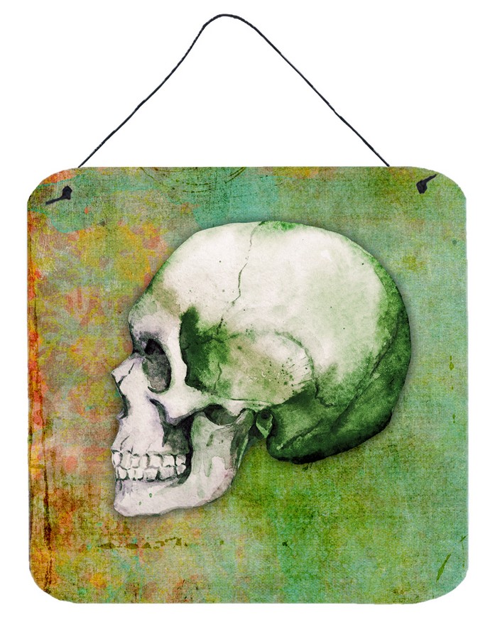 BB5122DS66 Day of the Dead Green Skull Wall or Door Hanging Prints