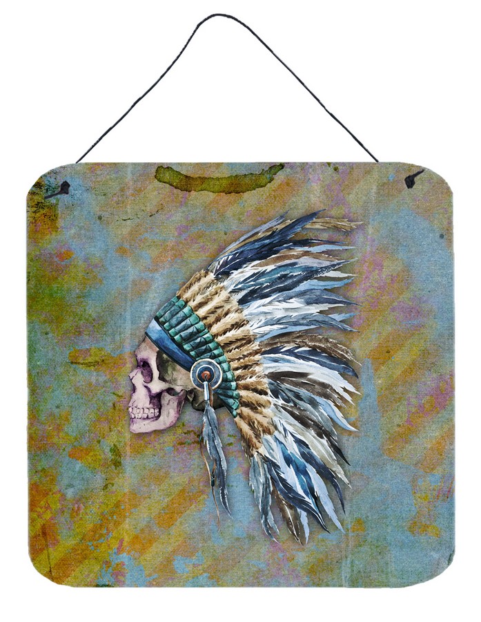 BB5128DS66 Day of the Dead Indian Chief Skull Wall or Door Hanging Prints