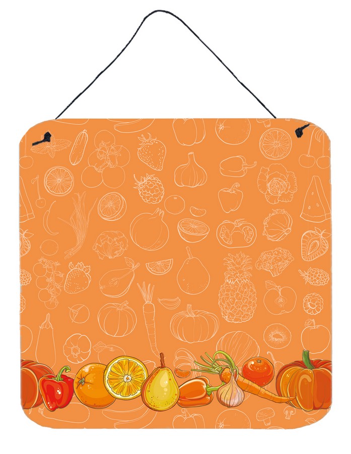 Fruits & Vegetables in Orange Wall or Door Hanging Prints
