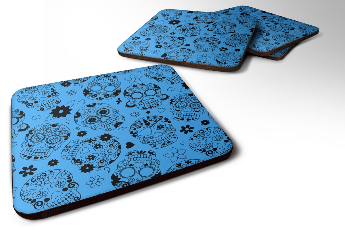 Day of the Dead Red Foam Coaster - Red