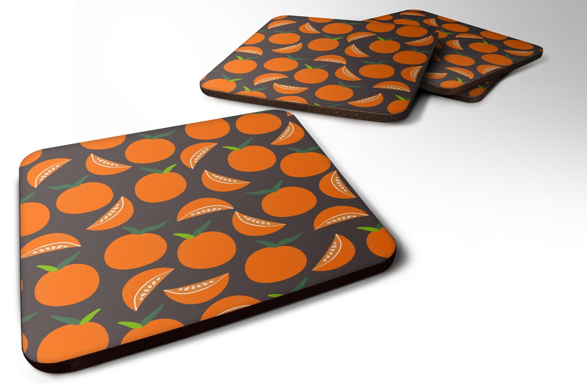 Orange on Grey Foam Coaster