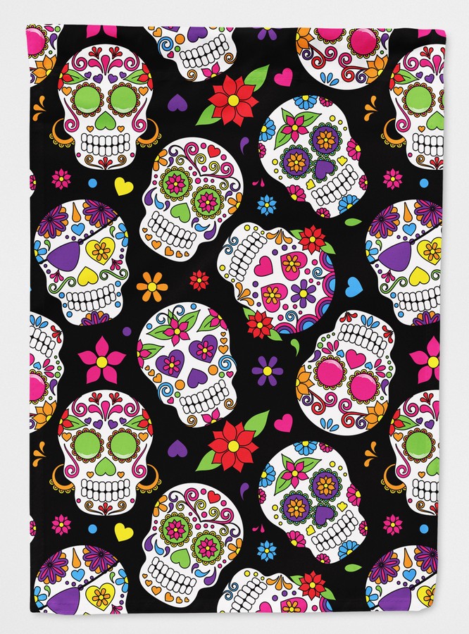 Day of the Dead Black Flag Garden Size