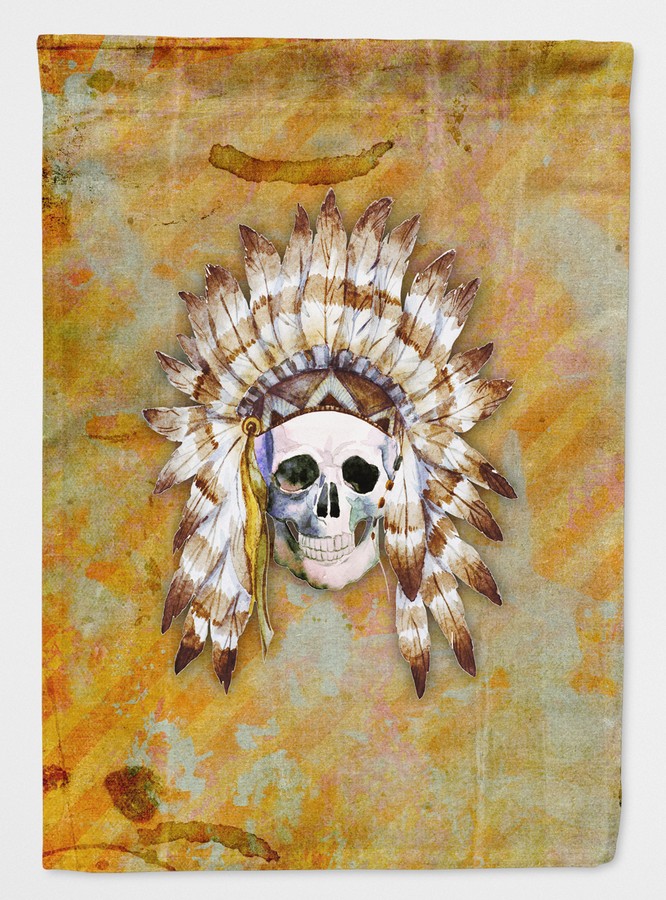 BB5121GF Day of the Dead Indian Skull Flag Garden Size