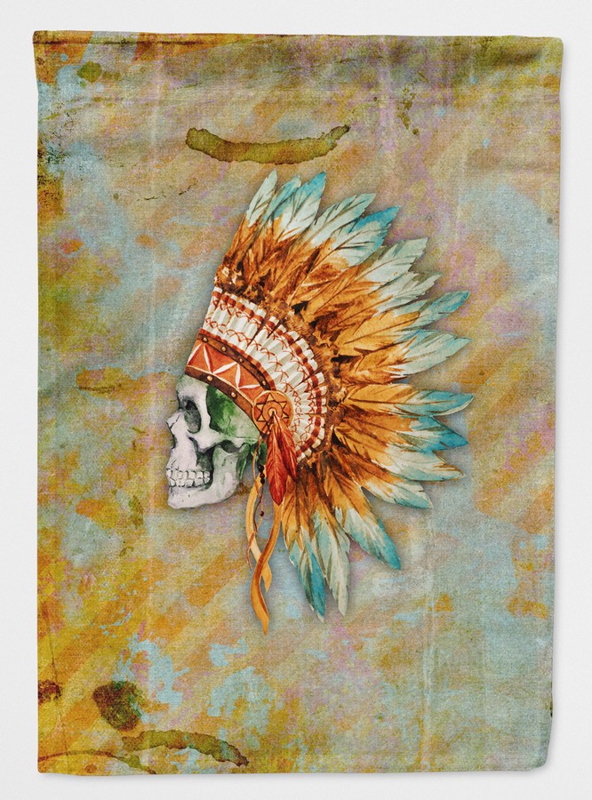 BB5127GF Day of the Dead Indian Skull Flag Garden Size