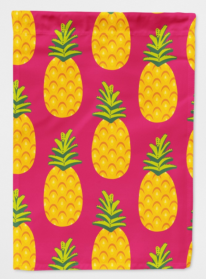 Pineapples on Pink Flag Garden Size