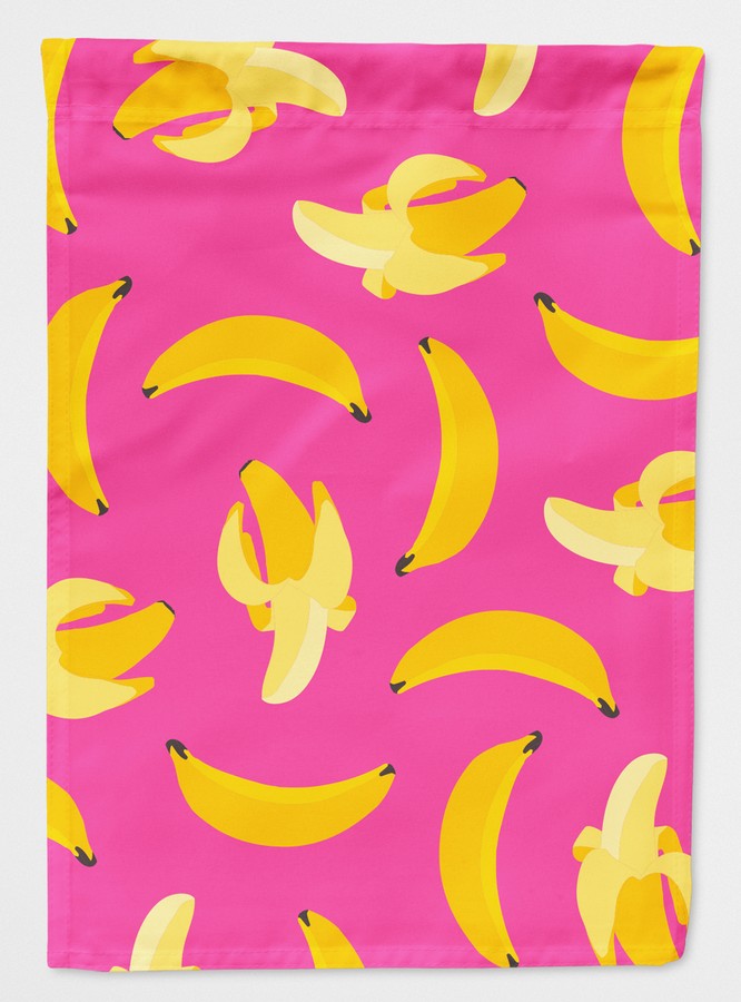 Bananas on Pink Flag Garden Size