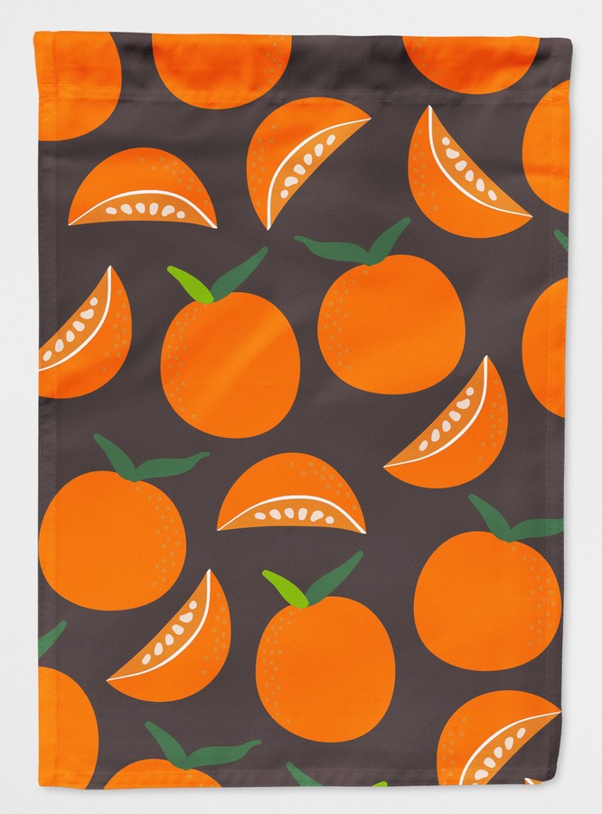 Orange on Grey Flag Garden Size