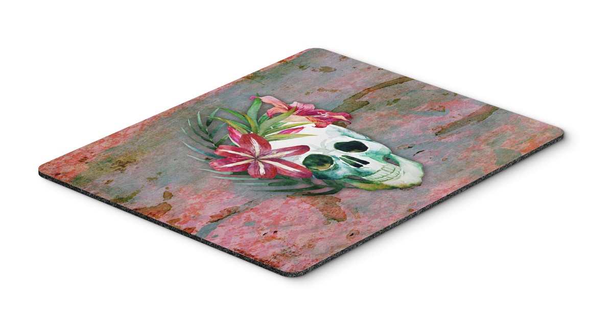 Day of the Dead Skull Flowers Mouse Pad, Hot Pad or Trivet
