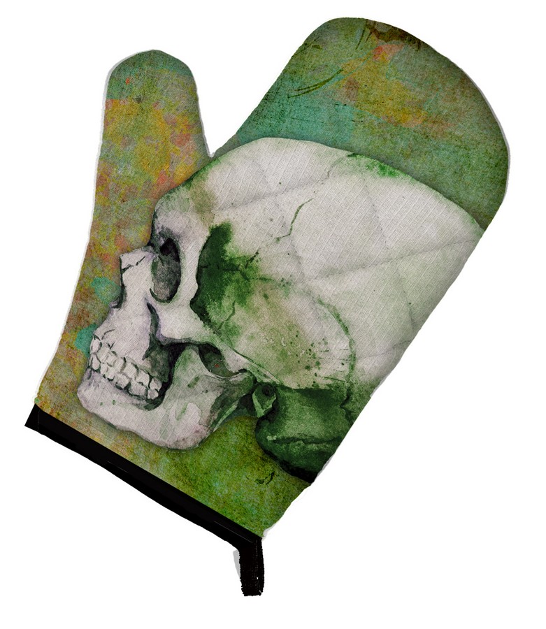 Picture of Carolines Treasures BB5122OVMT Day of the Dead Green Skull Oven Mitt