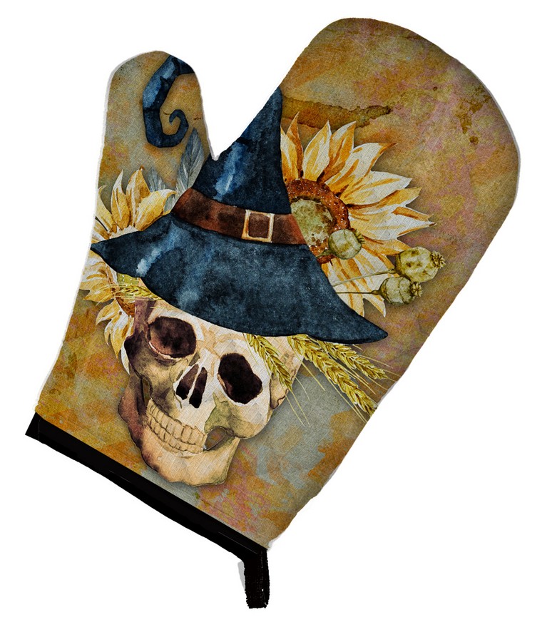 Day of the Dead Witch Skull Oven Mitt