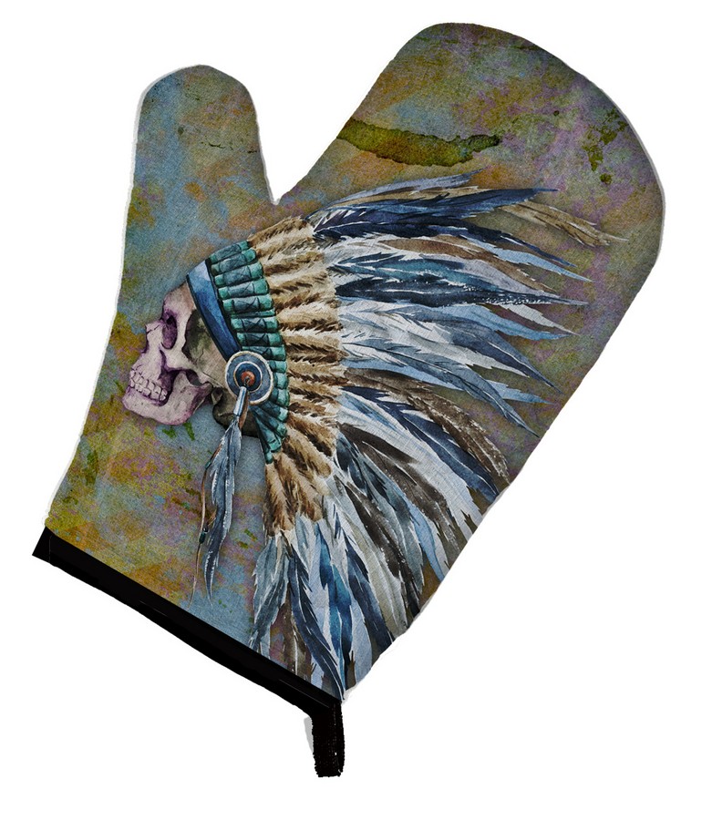 BB5128OVMT Day of the Dead Indian Chief Skull Oven Mitt