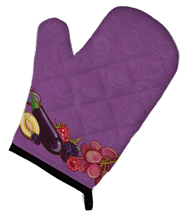 BB5132OVMT Fruits & Vegetables in Purple Oven Mitt