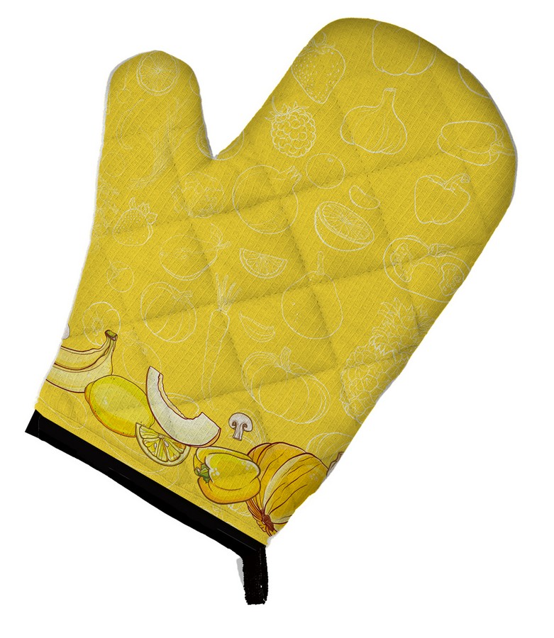 Fruits & Vegetables in Yellow Oven Mitt - Yellow