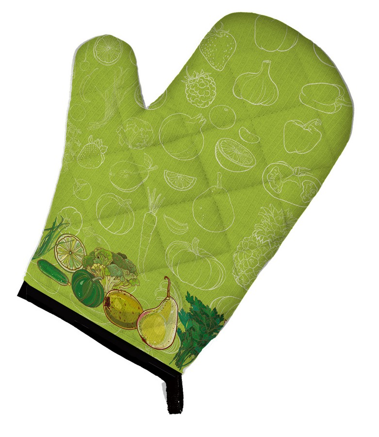 Fruits & Vegetables in Green Oven Mitt - Green