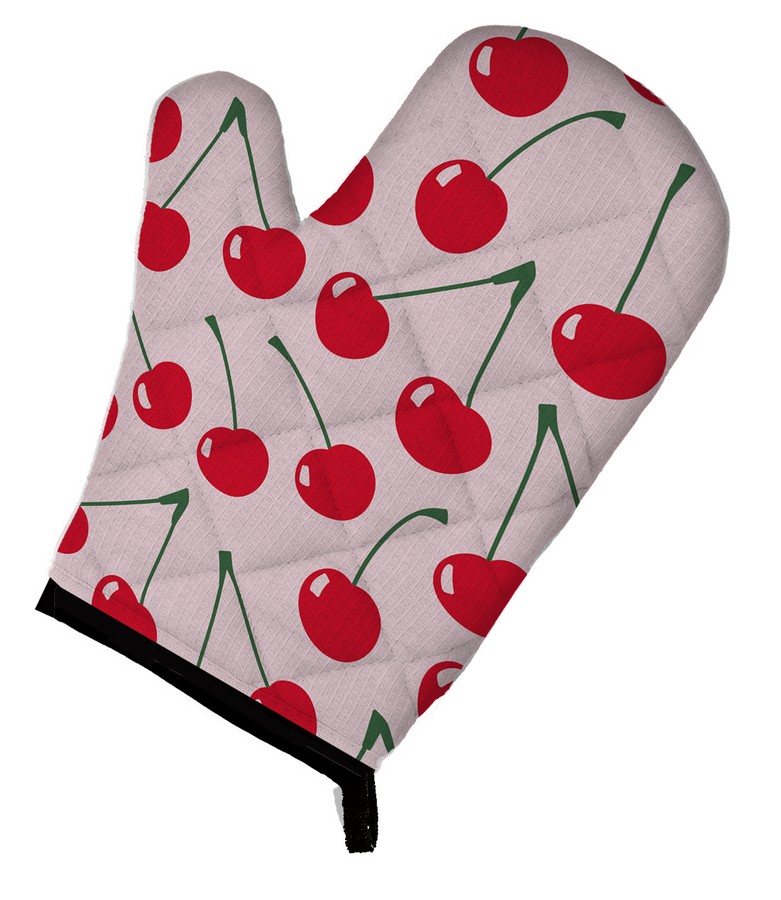 Cherries on Pink Oven Mitt - Pink