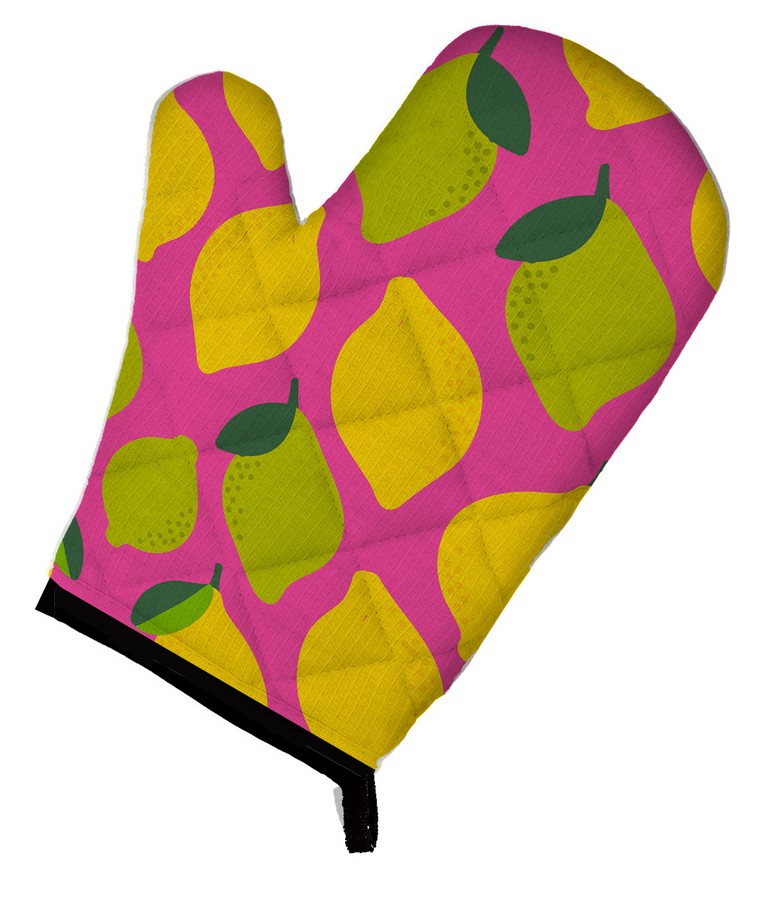 Lemons & Limes on Pink Oven Mitt - Pink