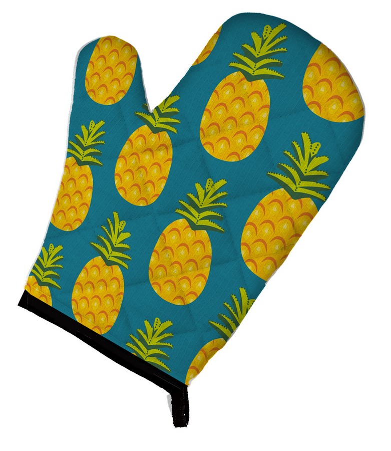 BB5145OVMT Pineapples on Teal Oven Mitt