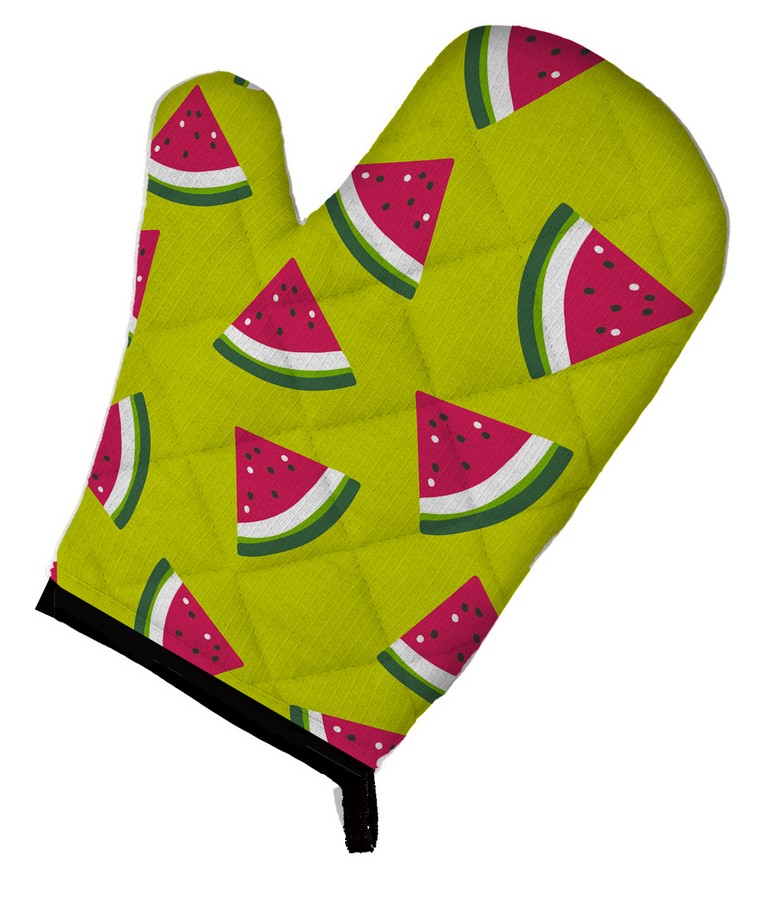 Watermelon on Lime Green Oven Mitt