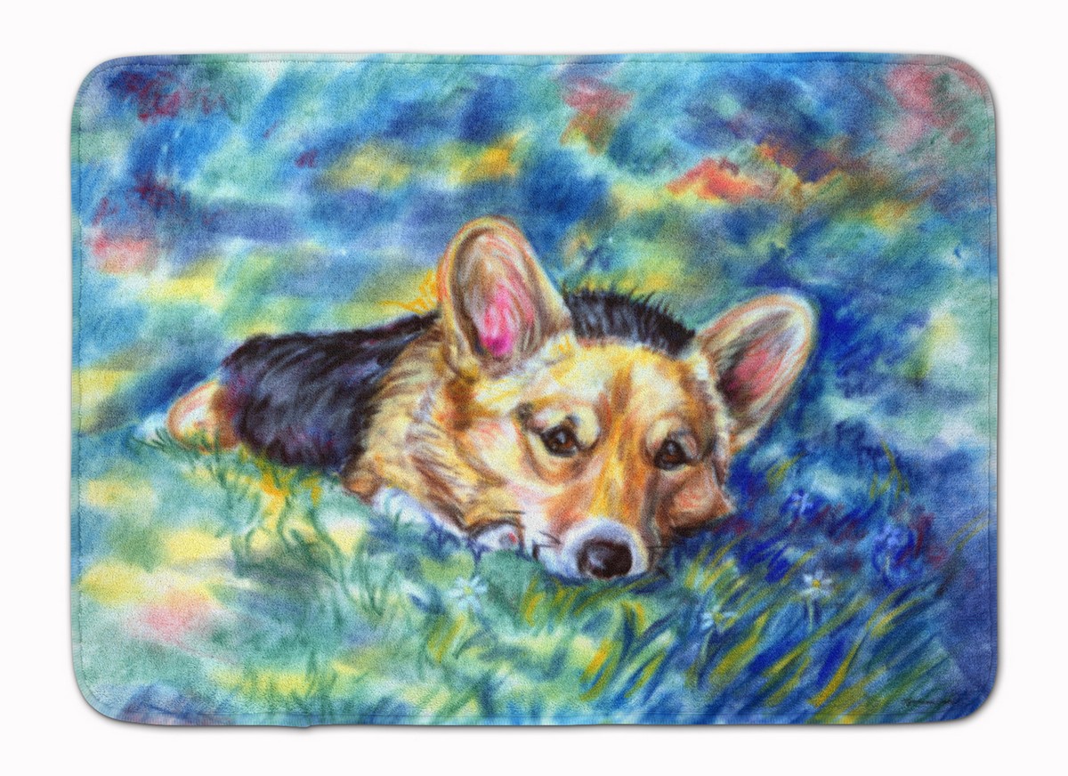 7409RUG Corgi Tuckered Out Machine Washable Memory Foam Mat