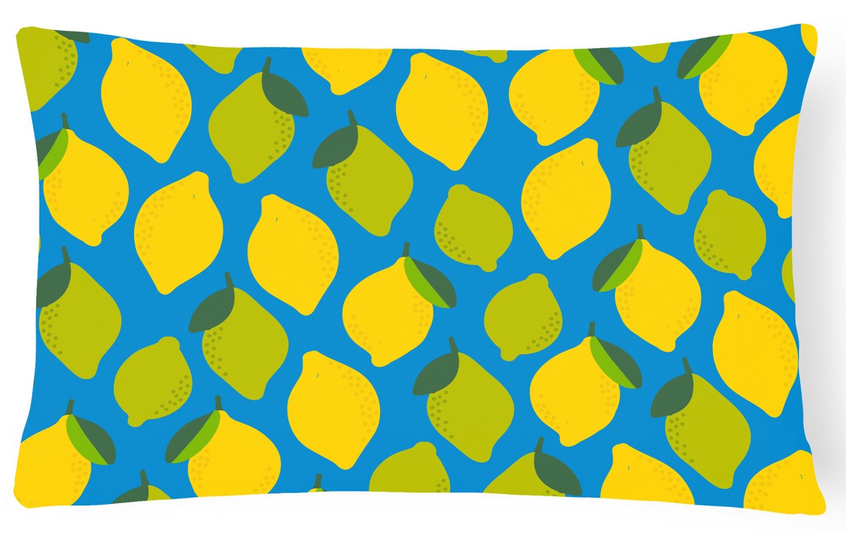 Lemons & Limes Canvas Fabric Decorative Pillow