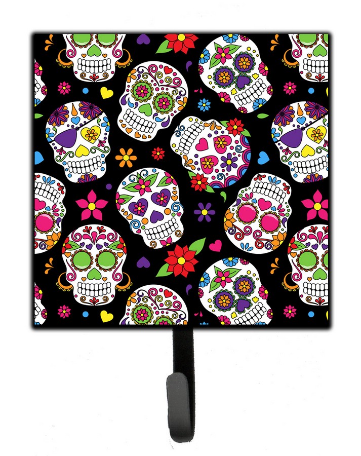 Day of the Dead Black Leash or Key Holder