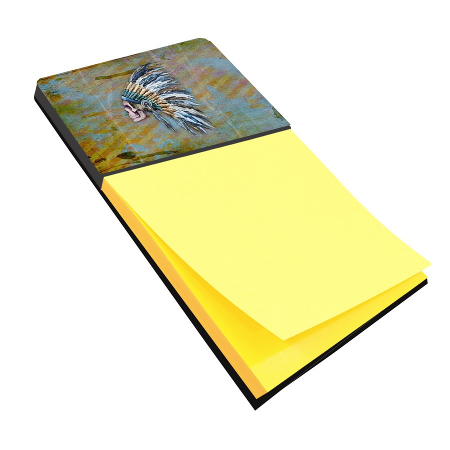 Day of the Dead Indian Chief Skull Sticky Note Holder