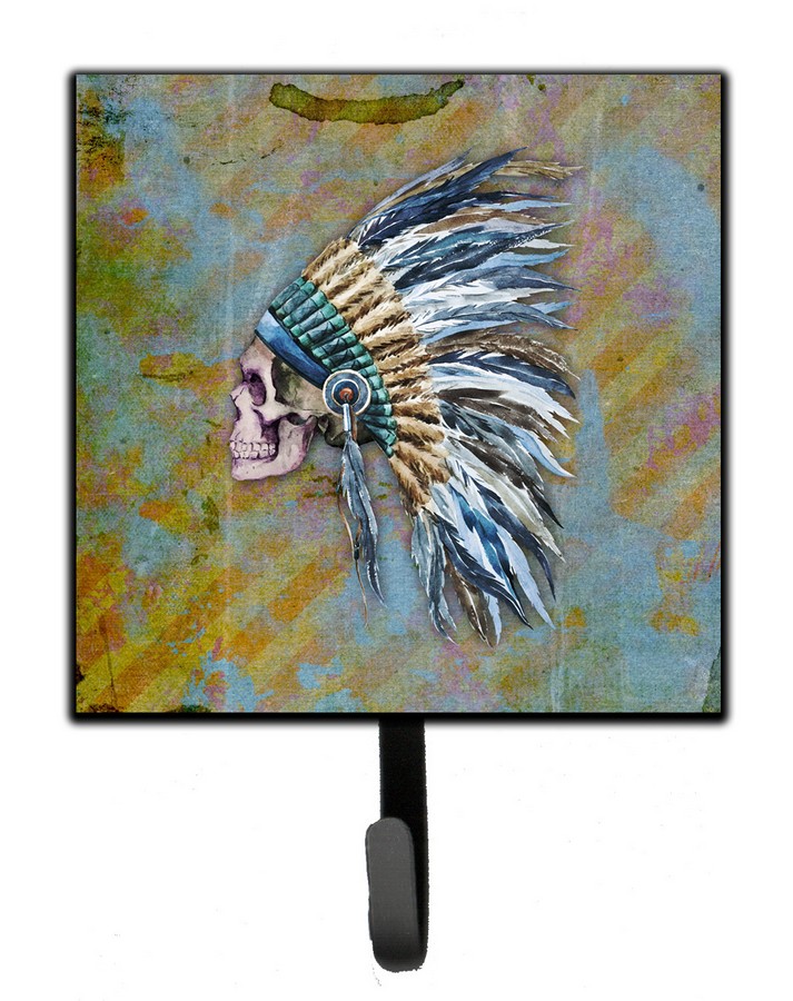 Day of the Dead Indian Chief Skull Leash or Key Holder