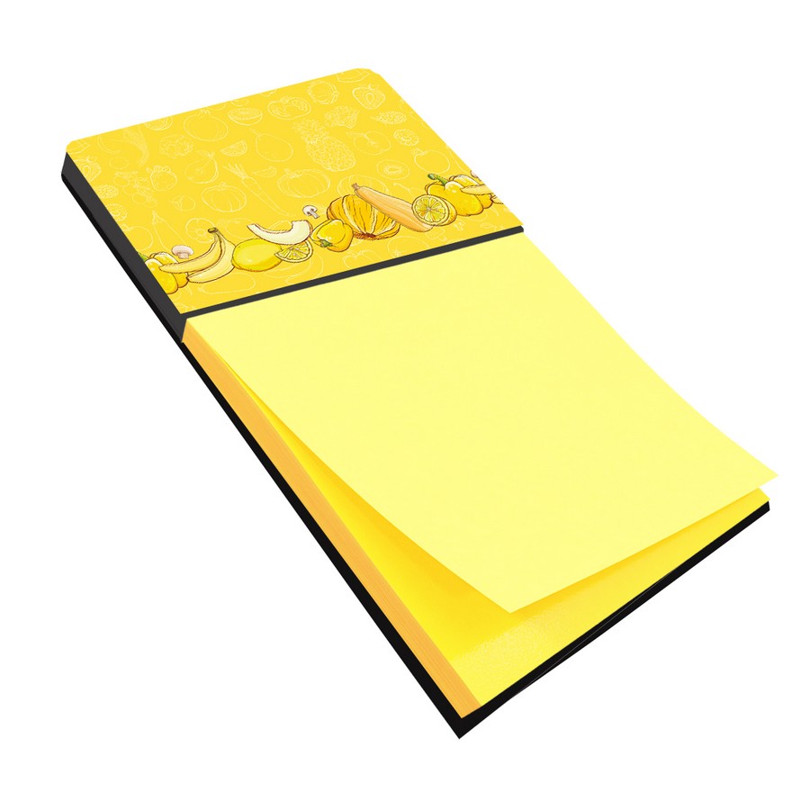 Fruits & Vegetables in Yellow Sticky Note Holder