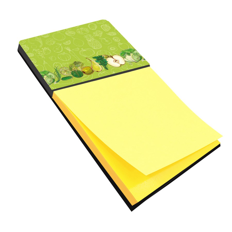 Fruits & Vegetables in Green Sticky Note Holder