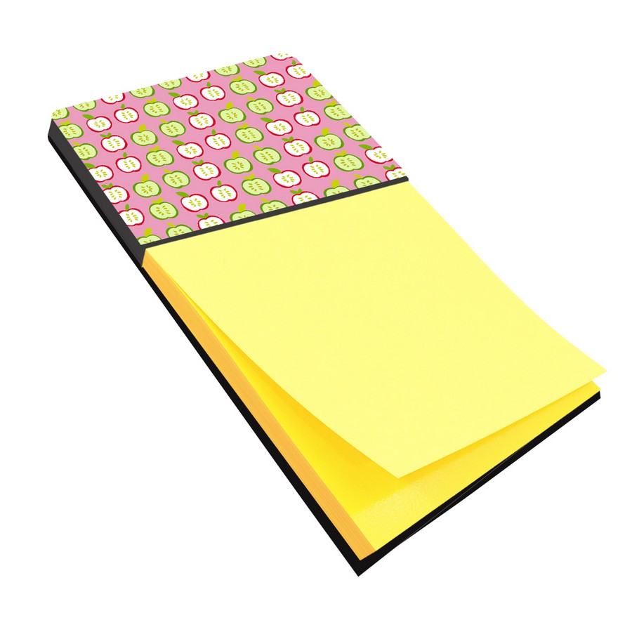 Apples on Pink Sticky Note Holder